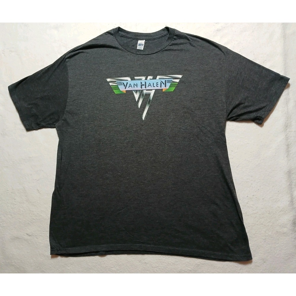 Van Halen Shirt 2XL Gray Classic Wings Logo Graphic Rock Band Tee ©2017 707